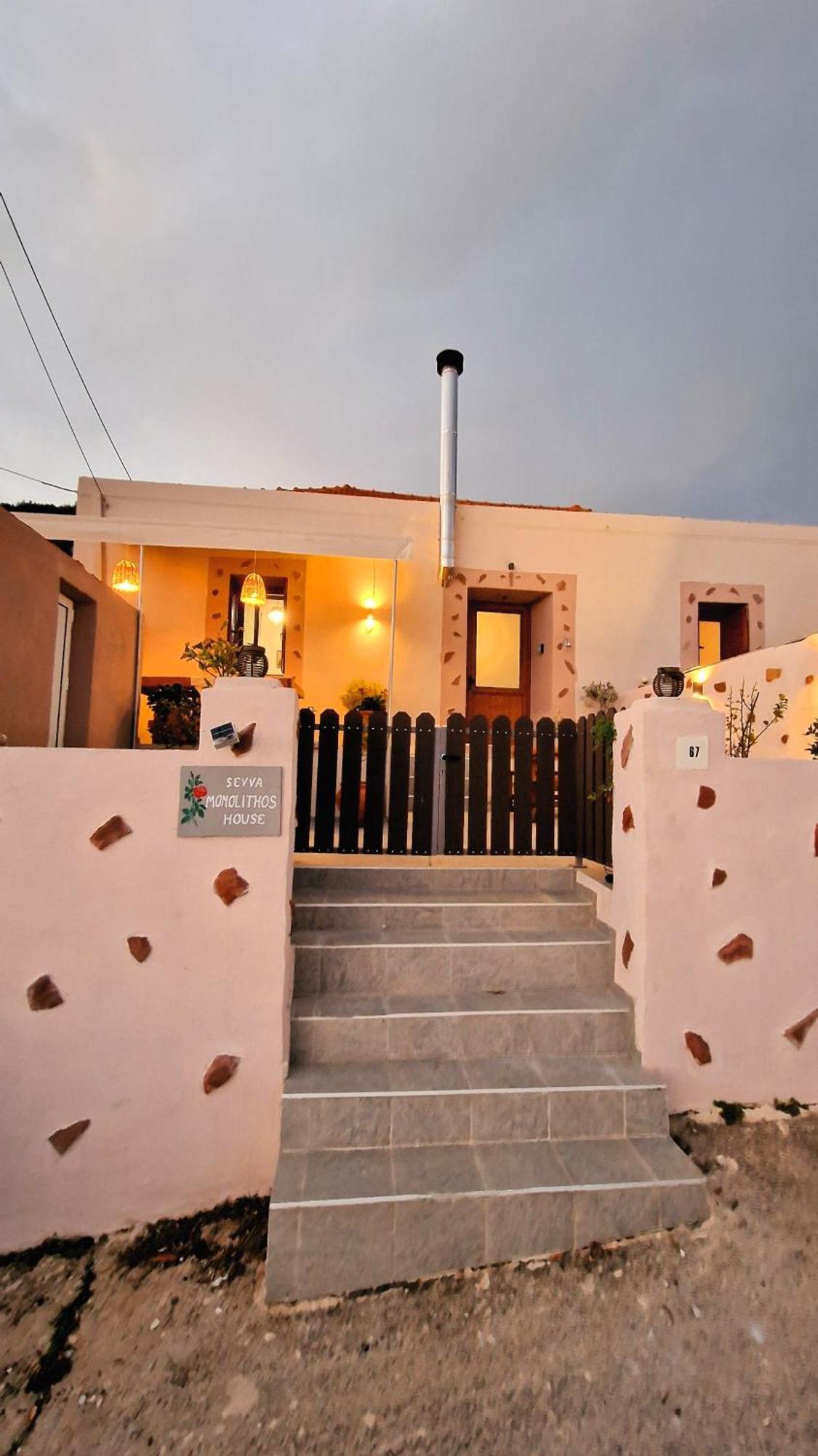 Seva Monolithos House Villa Buitenkant foto